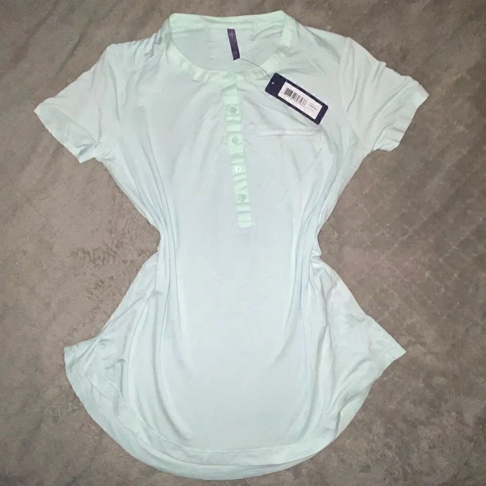 NWTs NYDJ Half Button Faux Pocket Shirt in Ambrosia Size XS
